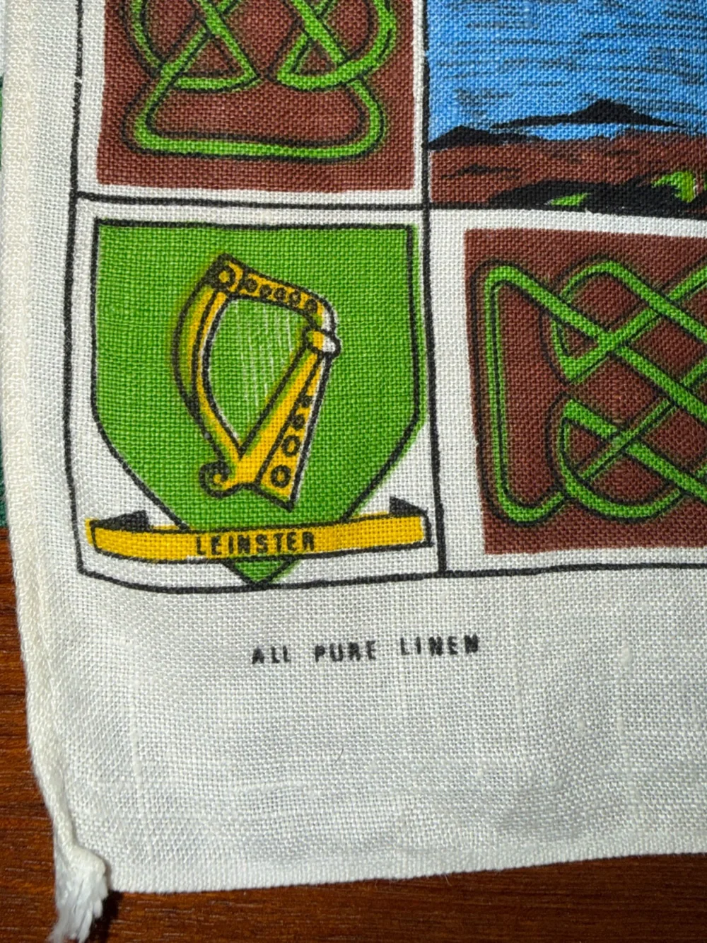 Vintage Irish Blessing linen Decorative Tea Towel made in Ireland